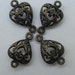 Antique Bronze Filigree Heart Connectors ((20pcs)) - SALE -