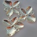 10pcs silver plated orchid flower connectors
