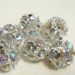 Vintage Style Sparkle Balls - sparkling AB Rhinestones Beads 10mm ((8pcs))