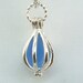 Silver teardrop cage Locket ((3pcs))For pendant and earrings set