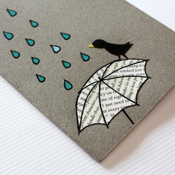 Style Notebook Bird moleskine style mini notebook umbrella and bird Style Notebook Bird moleskine style mini notebook umbrella and bird