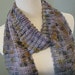 LAVENDER STORM - HAND KNIT SCARF - NEW DESIGN - All Pima Cotton - Lavenders, Greys, Copper, Eggplant