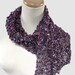 Purple and Hot Pink Handknit Scarf