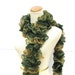 Sale Hand Knit Scarf Ruffle Scarf Green
