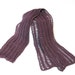 Lacy Scarf, Purple Scarf, Knit Scarf, Hand Knit Scarf, Plum Scarf, Womens Scarf, Cotton Scarf, Fashion Scarf, Fiber Art,