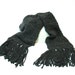 Charcoal Gray Unisex Hand Knit Scarf