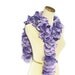 Hand Knit Ruffled Scarf - Lavender Purple