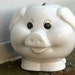 Piggy Bank White Porcelain Oink