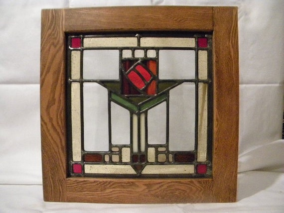 Craftsman Stained Glass Window