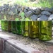 Set of EIGHT UPCYCLED BOTTLE GLASS TUMBLERS made from Recycled Wine Bottles