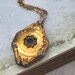 VINTAGE FIND, gold filled art deco locket with rhinestones on top
