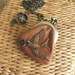 tori leather purse necklace - tan