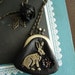 usagi leather purse pendant - black