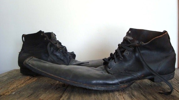 vintage leather clown shoes