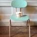 Vintage children's chair, spruce green