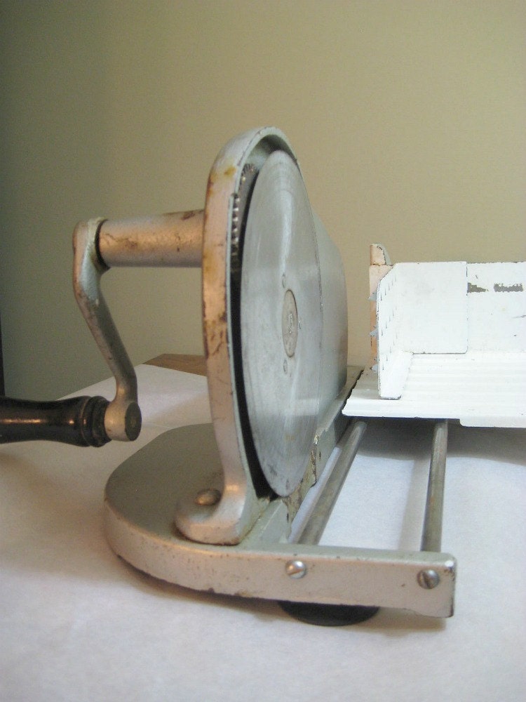 Vintage Meat Slicer Sears Hand Crank by samandchris on Etsy