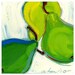 Original painting - Three Green Pears - 12X12 - Modern Fine Art