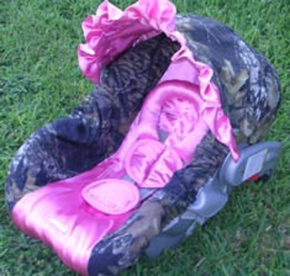 Items similar to Custom Boutique Mossy Oak Pink Infant Car Seat Cover