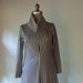 vintage 1960s to 1970s dress / high contrast vertical stripe huge collar steampunk circus