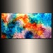 Large Abstract Painting, Original Abstract painting, Contemporary Modern Fine Art, Colorful Canvas Art, by Henry Parsinia 48x24