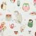 SALE....10% OFF Alexander Henry's It's a Hoot in natural, home decor fabric/ canvas half yard