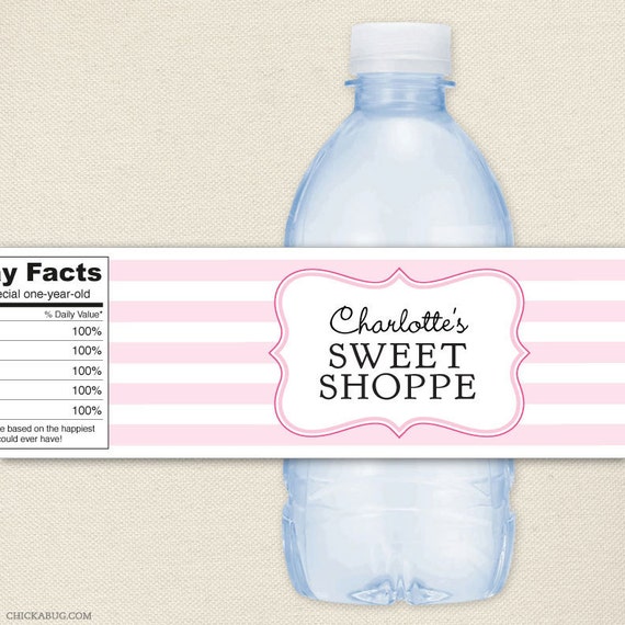 Sweet Shoppe party - 100% waterproof personalized water bottle labels Il_570xn