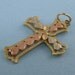 14k tri color gold cross
