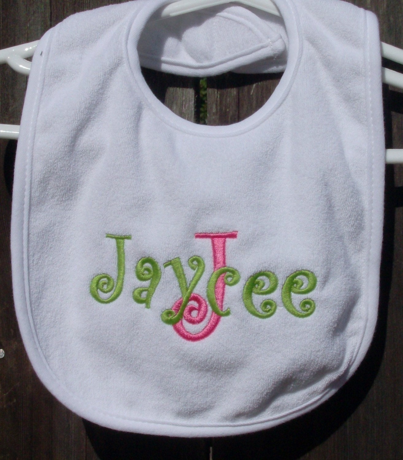 Baby bib//personalized baby bib//girl baby by sewblessedstitches