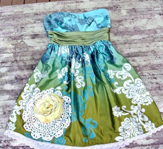 Spring French country Garden Party Dress by TrueRebelClothing