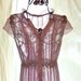 Romantic Sheer ruffle Shirt Valentines Purple Shabby chic Blouse Rustic Glam Gypsy Rose Vintage Top Large