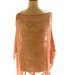 Womens Peach Boho chic Poncho Knitted