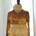 Womens fall dress, gypsy cowgirl autumn clothing, rustic farm girl, shabby ruffle dress, wild west, harvest orange and yellow