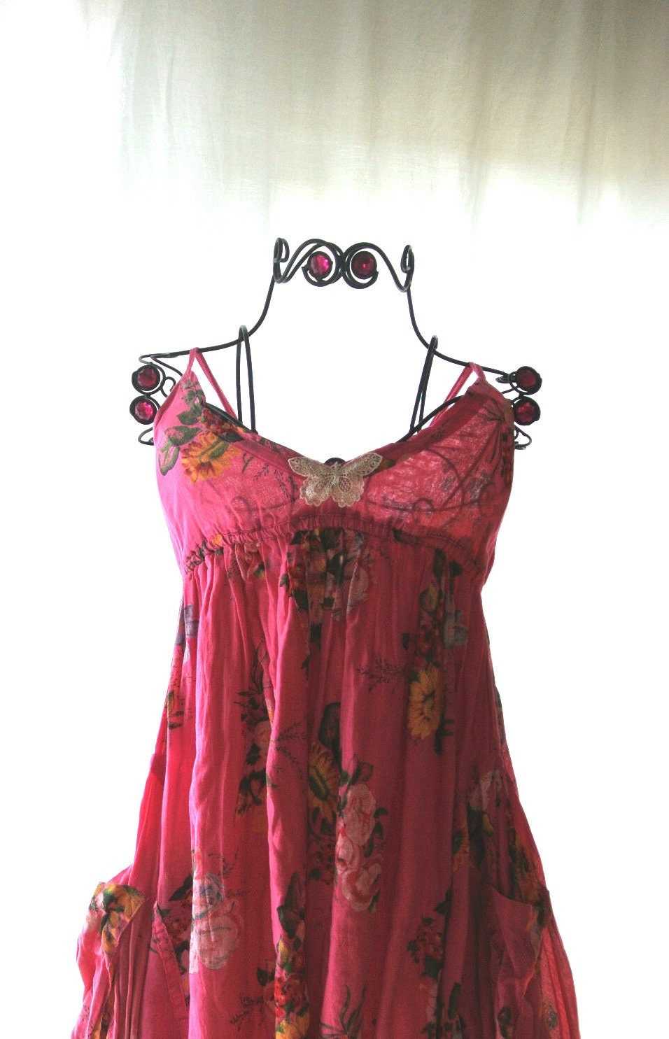 Romantic Boho Sundress Garden Party Dress by TrueRebelClothing
