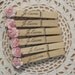 french je taime shabby chic floral pins set of 6