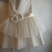 Vintage style Flower Girl Dress ... natural Organic cotton ..6-7-8