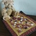 Civil War Theme Miniature Quilt or Doll Quilt in Turkey Red Border