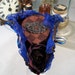 Blue and Brown Mini Tricorn Hair Comb