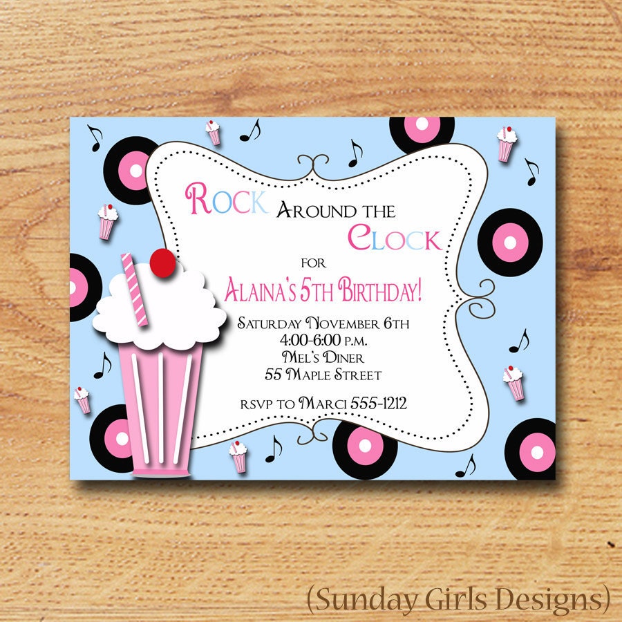 50S Party Invitations 7