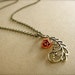 Antique Filigree Feather Necklace