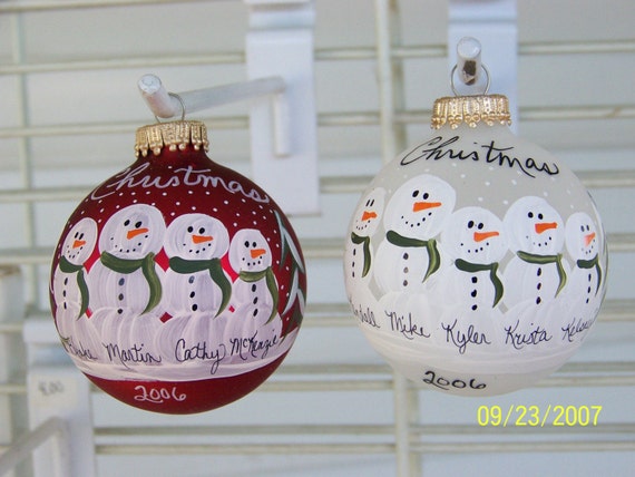 snowman family ornaments snowman family ornaments