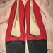 Vtg 60s FERRAGAMO Red Black Satin Dancing Shoes 7.5 EU 38