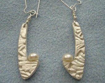 Fine Silver Earrings with Freshwater Pearls