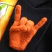 Hook'em Horns - Needle Felted Pin or Barrette - University of Texas