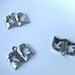 Book pendant Components 3 piece 24mm star set dark silver Component Destash