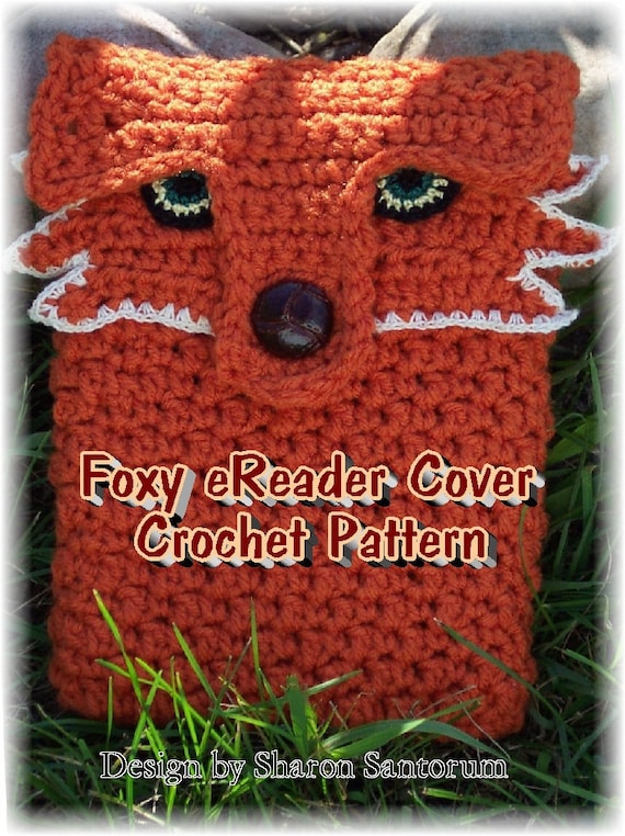 Foxy eReader Cover Crochet Pattern PDF - INSTANT DOWNLOAD.