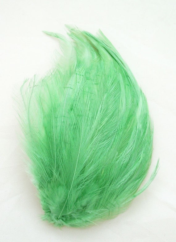 Mint GREEN Feather Pad Applique. DIY craft item for millinery, masks ...