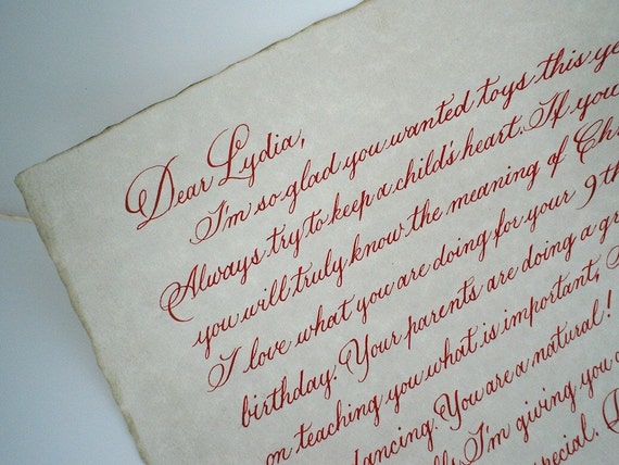Items similar to Vintage-style hand written letter from Santa on Etsy