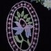 Hand Dyed Pink & Purple Flower Medallion Lace Motif