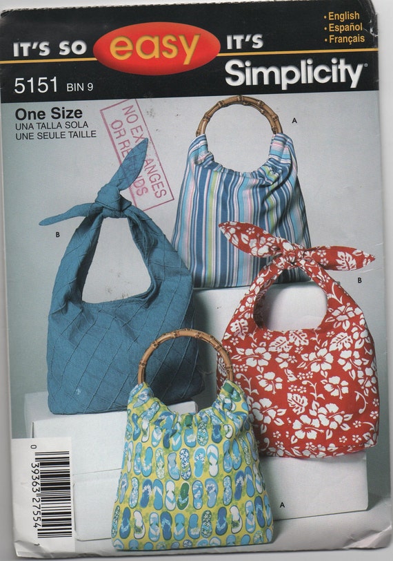 Simplicity Purse Pattern 5151 Its So Easy Uncut by creekyattic