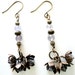 Purple Flowers, Water Lilies - Amethyst, Copper, Purple, Unique, Spring, Summer, Earrings